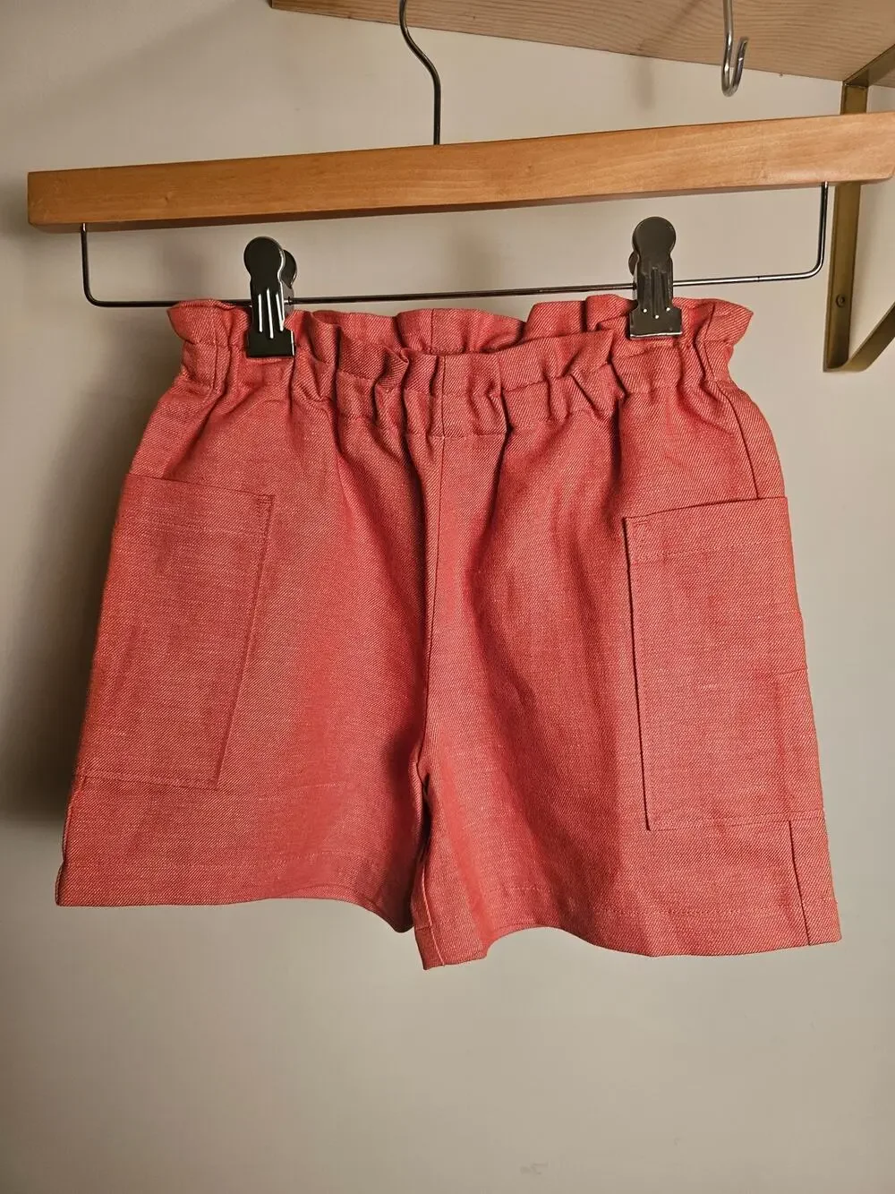 Sunday Collective Linen/Cotton Blend Paper Bag Shorts